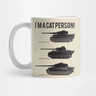 Three German Tank Cats Img A Cat Person black Version Mug